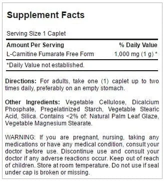 puritan's pride l carnitine 1000mg Puritan's Pride L-Carnitine 1000 mg 90 Caplets