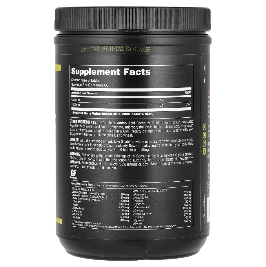 Universal Nutrition beef aminos.