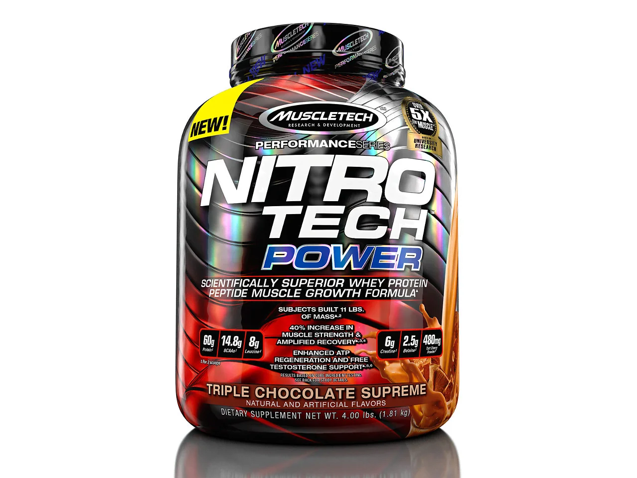 does muscletech nitro tech power protein powder have l-carnitine Muscletech Nitro Tech Power Protein