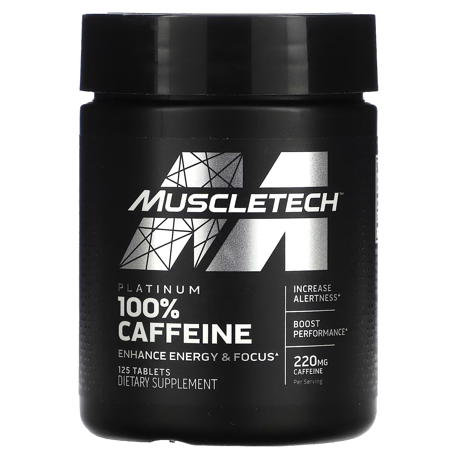 Muscletech Platinum 100% Caffeine 125 Tablets | Super Supplement