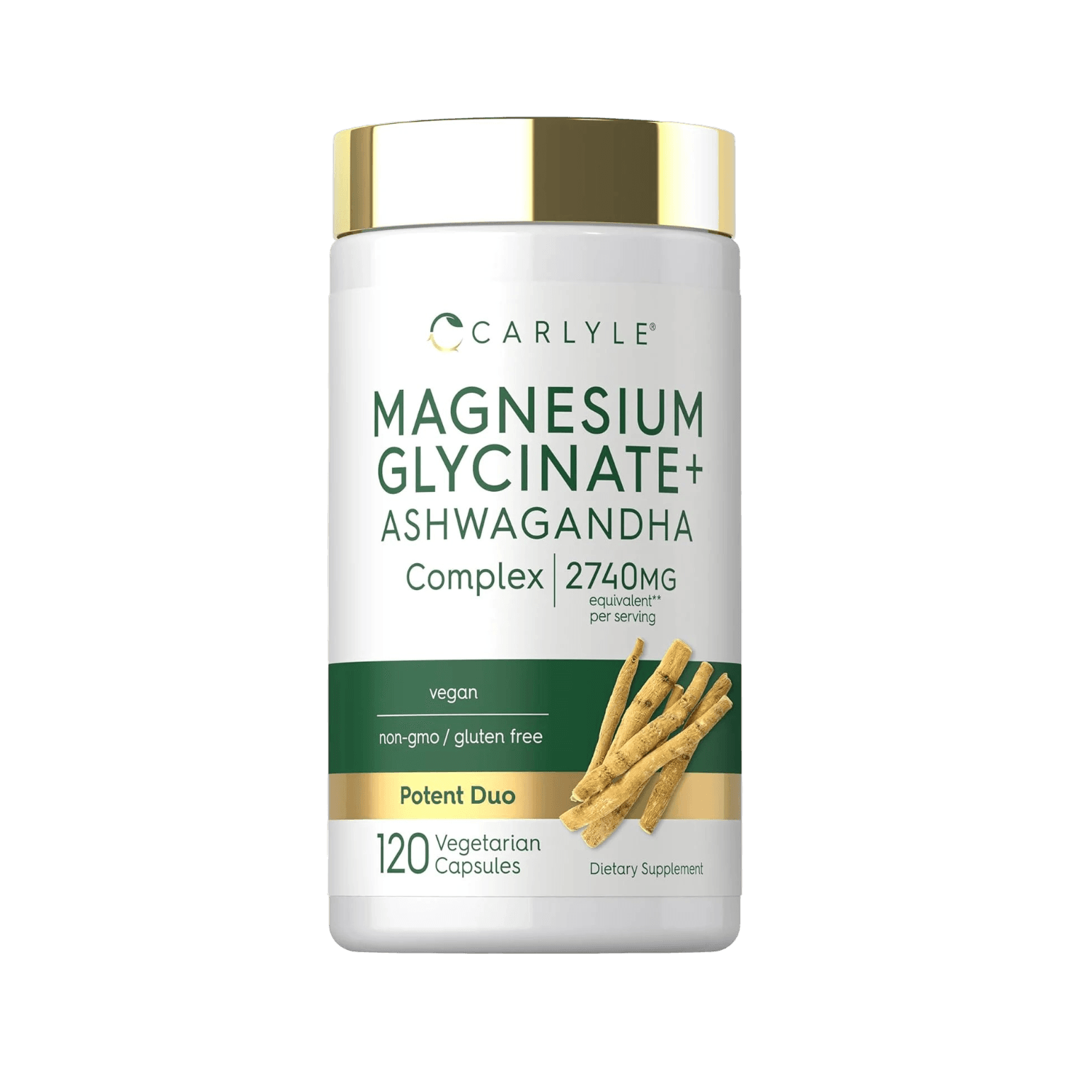 Carlyle Magnesium Glycinate with Ashwagandha 2740mg Complex