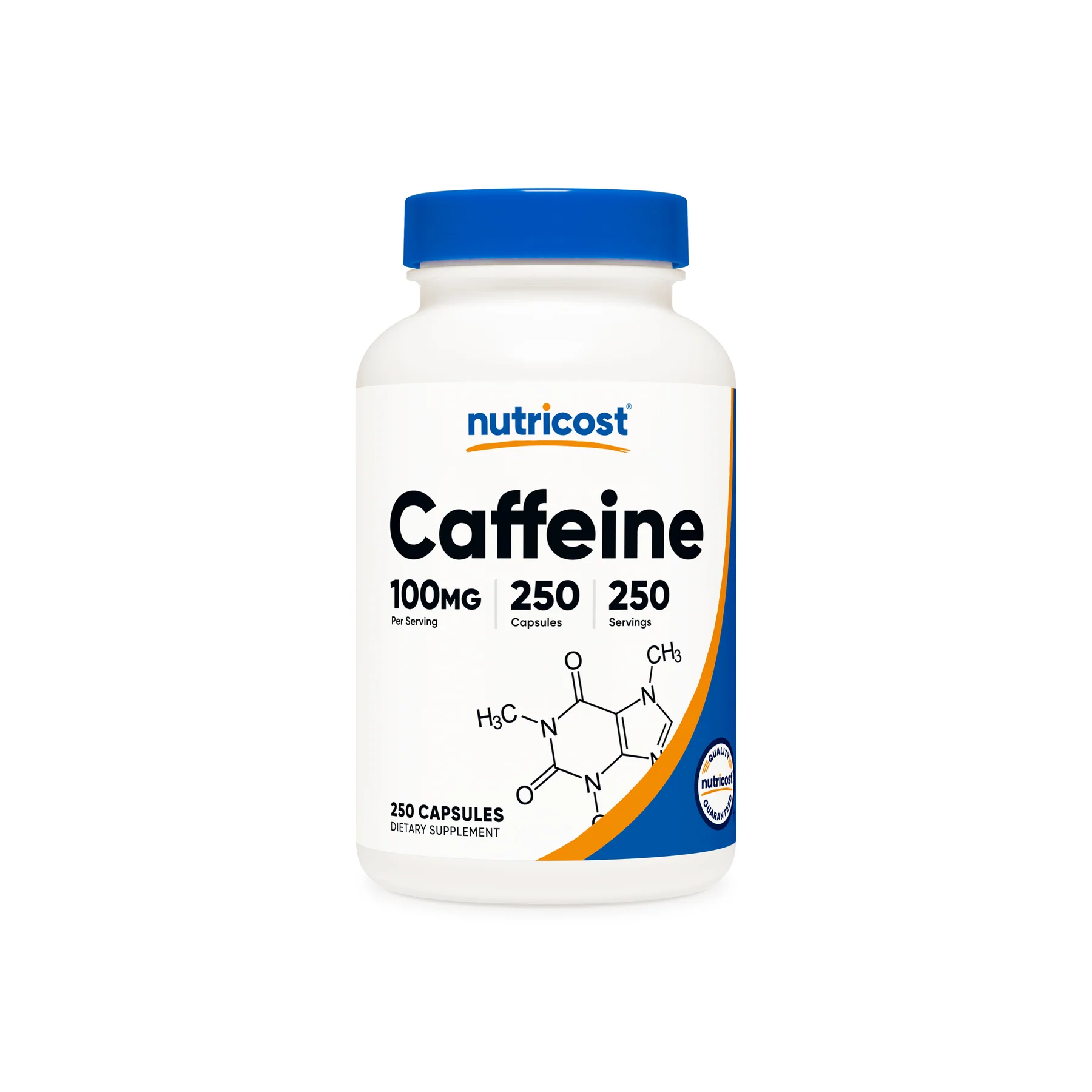 Nutricost _CaffeineCapsules_100MG__G1__250CAP_275CC_Front1_Square_1800x1800